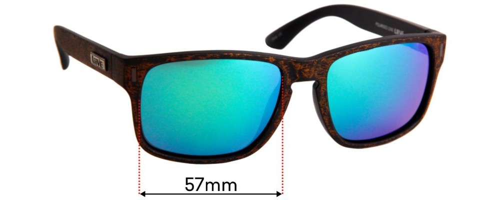 LIIVE The Lewy Replacement Sunglass Lenses - 57mm Wide